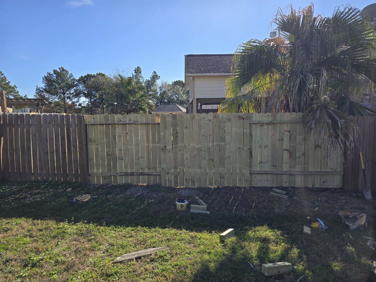 Wood fence installation Houston TX