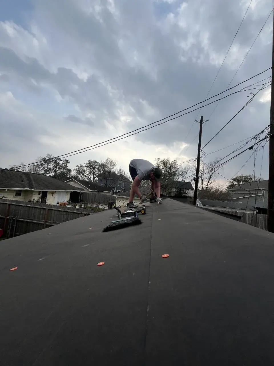 Roofing warranty work Houston - Professional roof installation with 30-year warranty coverage